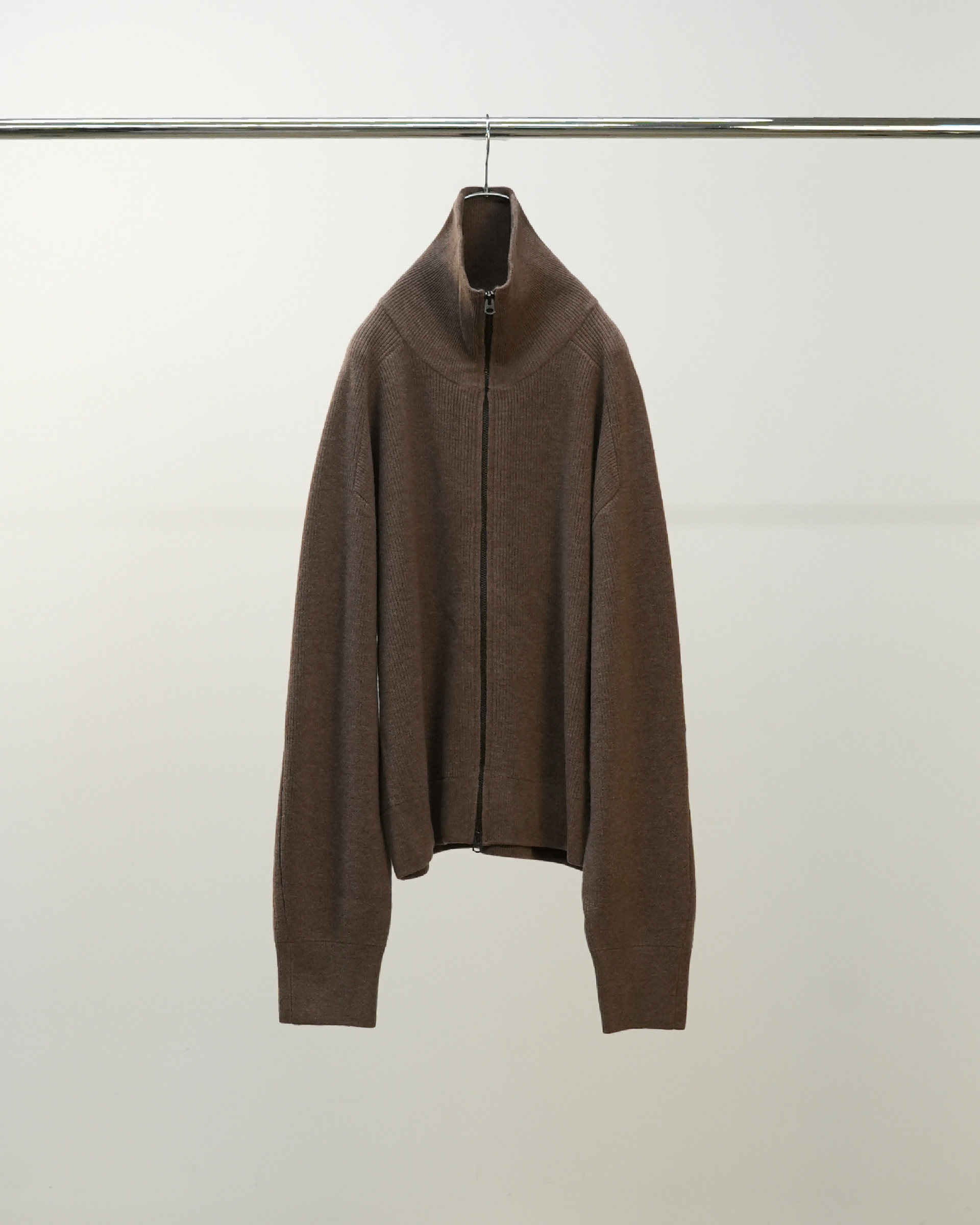 [ANCELLM]C/W DRIVERS KNIT - BROWN