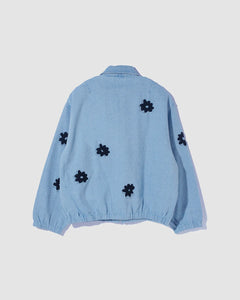 [NOMA TD] FLOWER HAND EMBROIDERY BLOUSON - INDIGO / BLACK