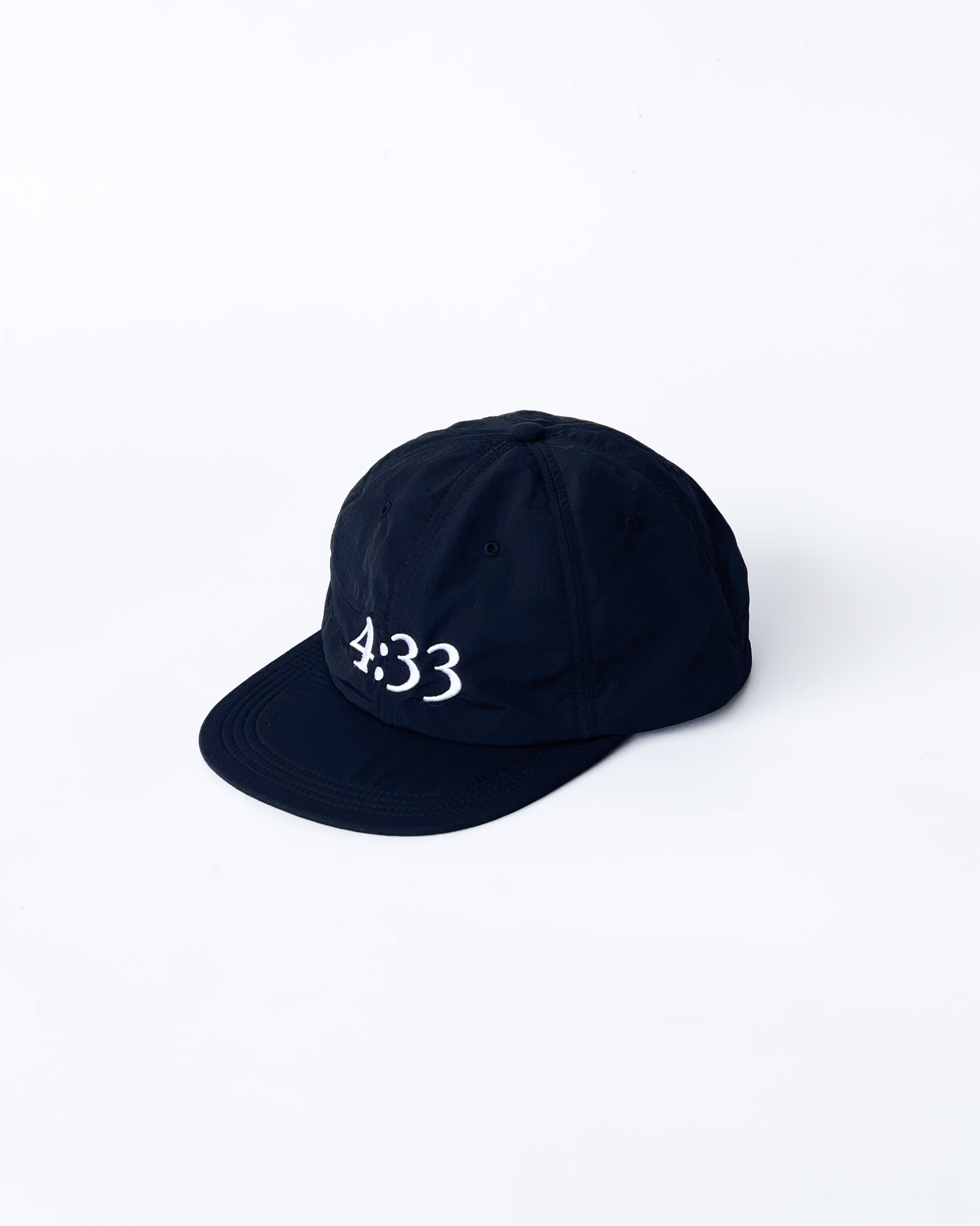 GARBAGE】SOFT BRIM 6 PANEL CAP (4:33) - BLACK(WHITE EMB) – pan