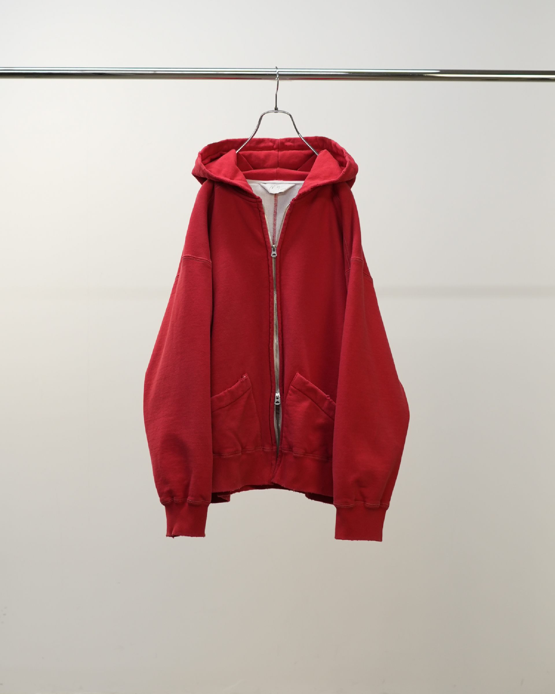 【ANCELLM】ZIP UP HOODIE - RED