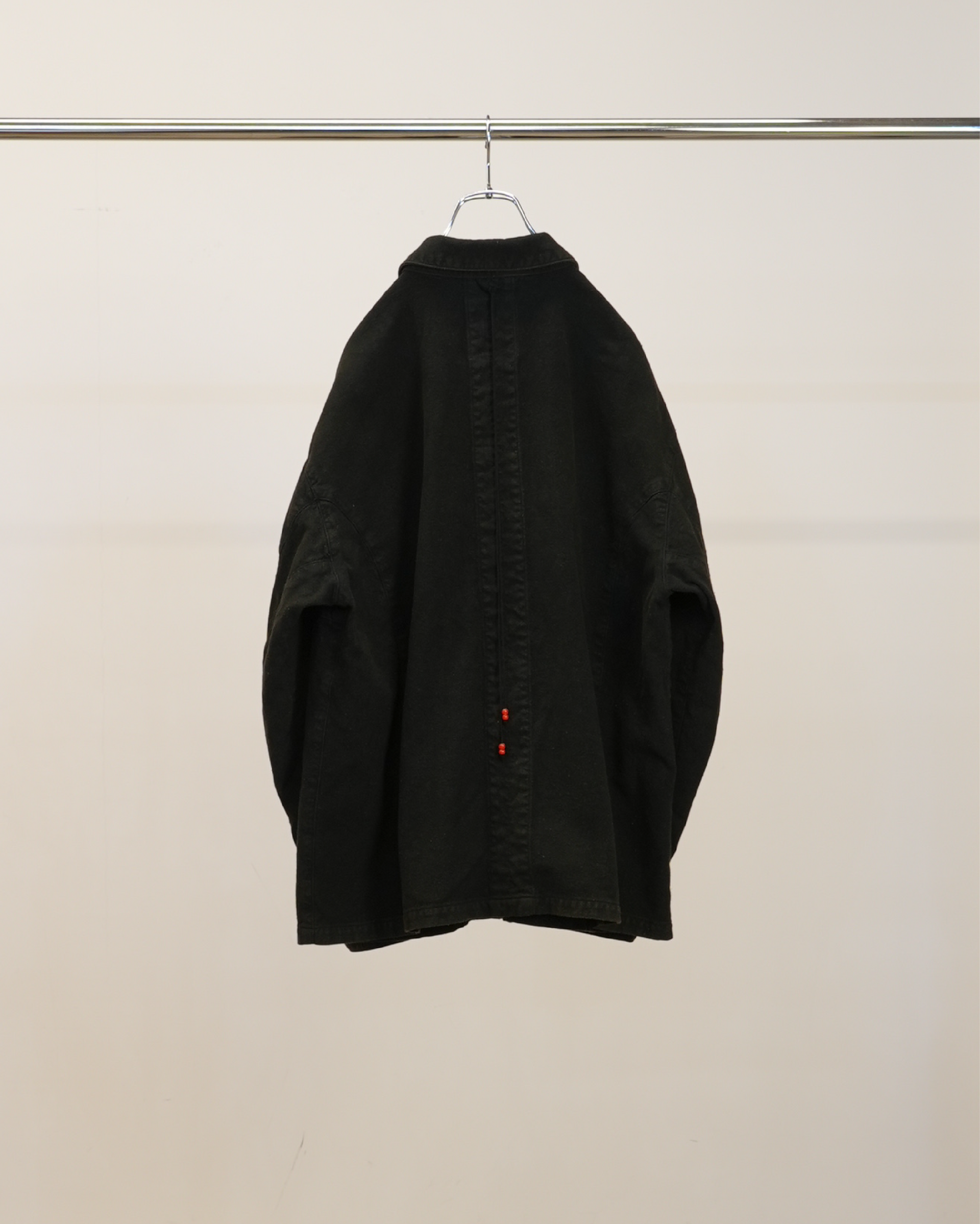 【ANCELLM】C/R DUCK COVERALL JACKET - BLACK