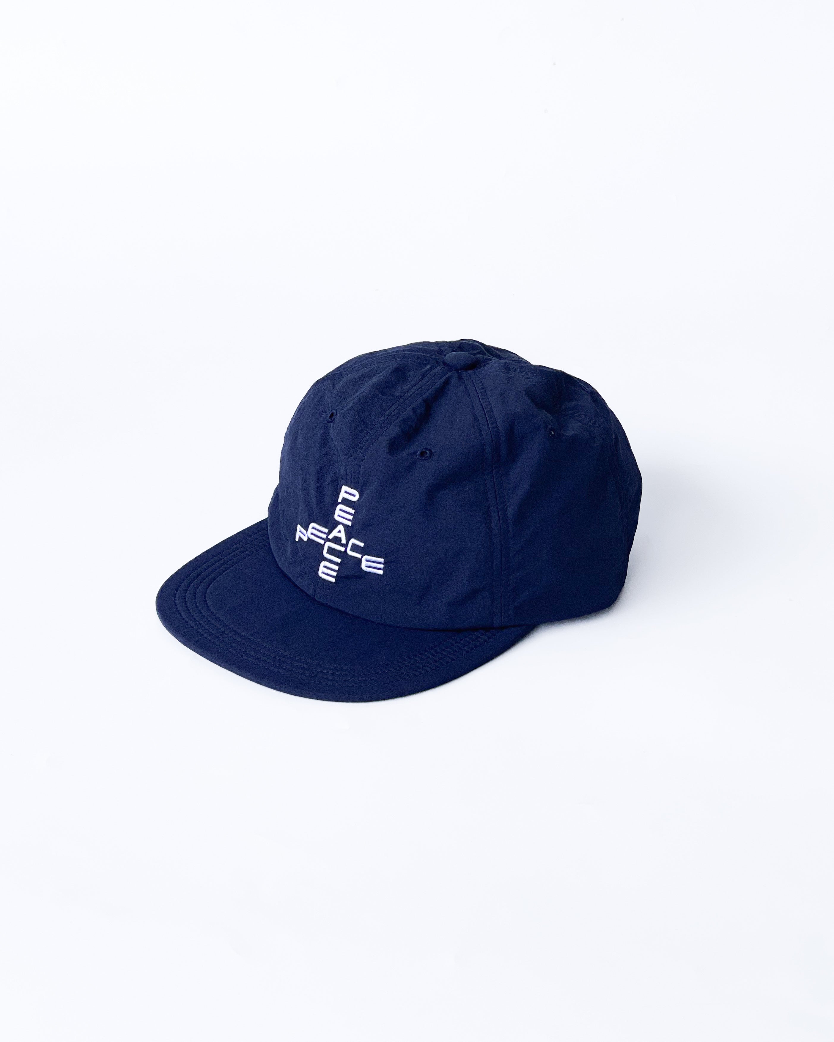 GARBAGE】SOFT BRIM 6 PANEL CAP (PEACE) - NAVY(WHITE EMB) – pan