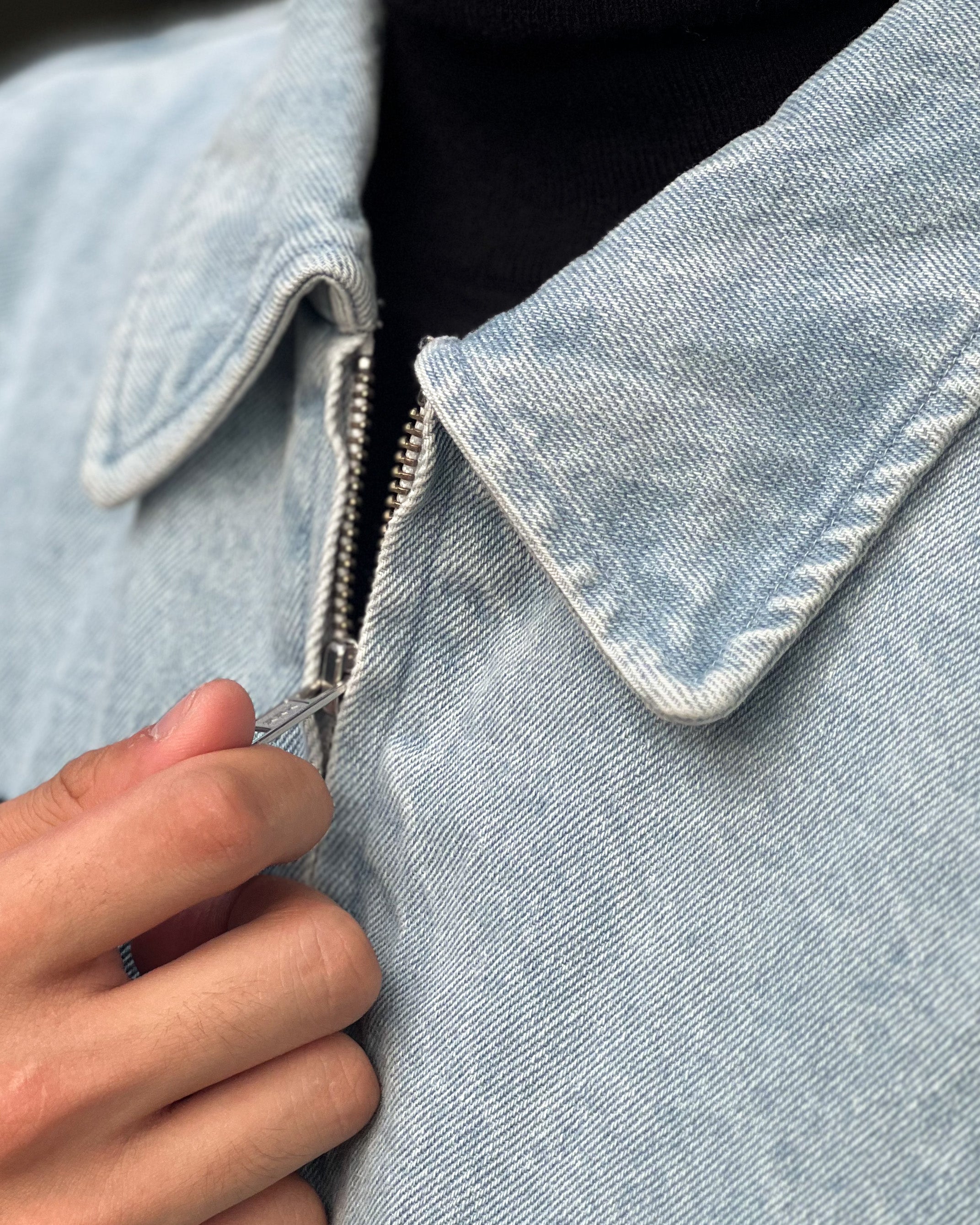 [NOMA TD] FLOWER HAND EMBROIDERY BLOUSON - INDIGO / BLACK