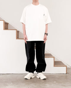 [LQQK STUDIO] S/S RUGBY WEIGHT POCKET TEE - WHITE