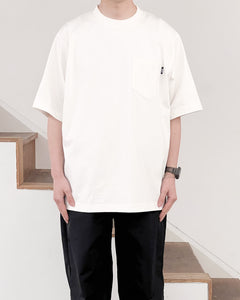 【LQQK STUDIO】S/S RUGBY WEIGHT POCKET TEE - WHITE