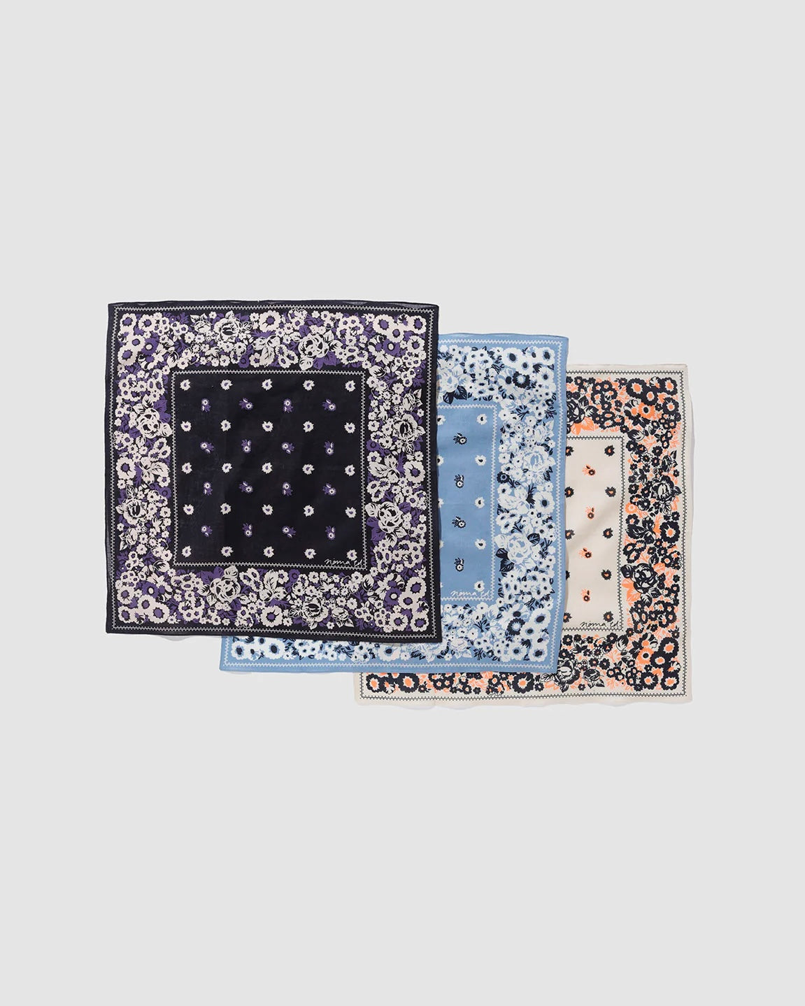 【NOMA T.D.】DRAW YOUR GARDEN BANDANA - BEIGE