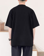 Load image into Gallery viewer, 【LQQK STUDIO】S/S RUGBY WEIGHT POCKET TEE - BLACK
