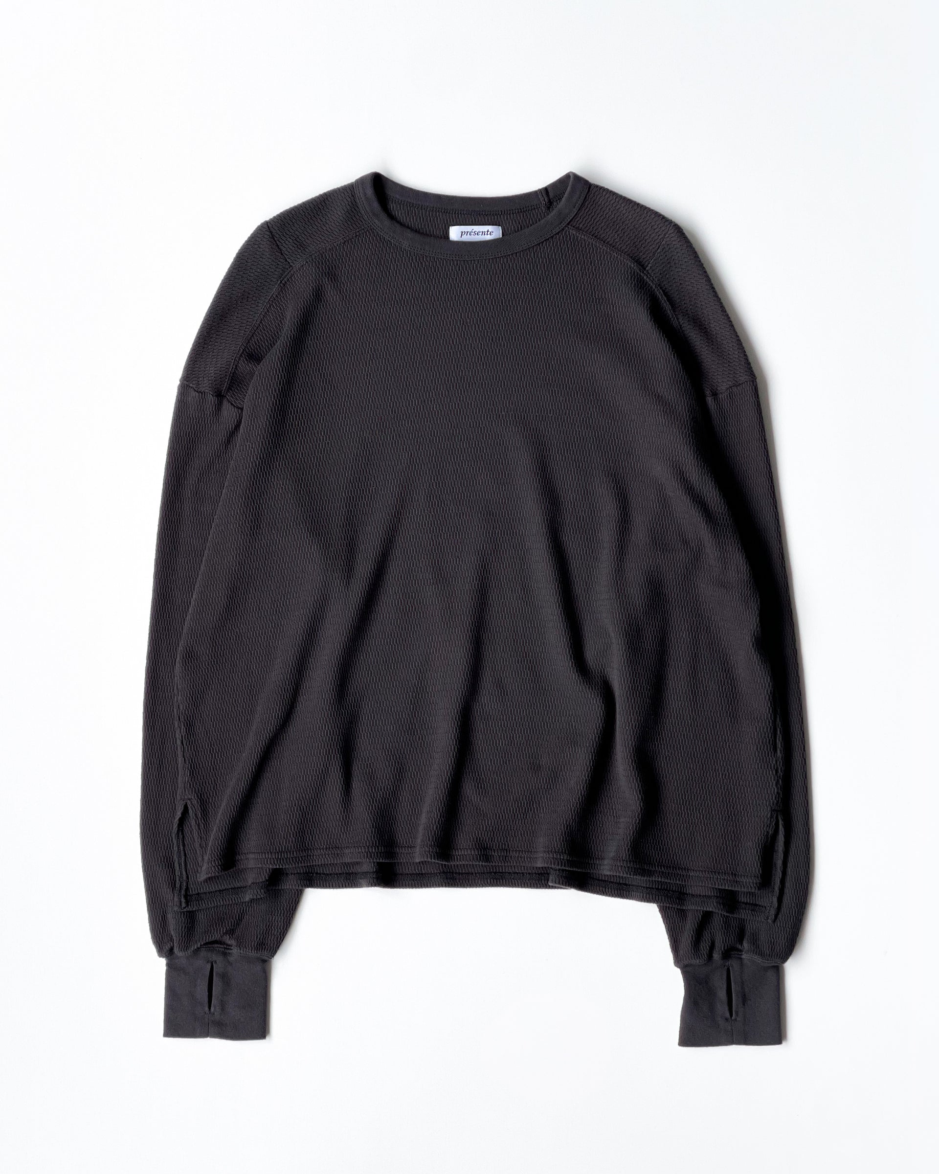 【Présente】AIRY THERMAL L/S TEE - CHARCOAL