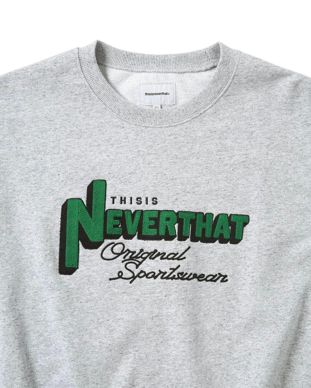 【THISISNEVERTHAT】TNT LEAGUE CREWNEACK - HEATHER GRAY
