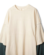 Load image into Gallery viewer, [REFOMED] 10WASH REVERSIBLE L/S TEE - NATURAL×GREEN
