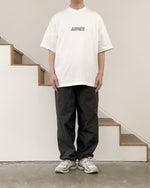 Load image into Gallery viewer, [blurhms ROOTSTOCK] ARMÉE PRINT TEE WIDE - WHITE×GREY-REFLECTOR
