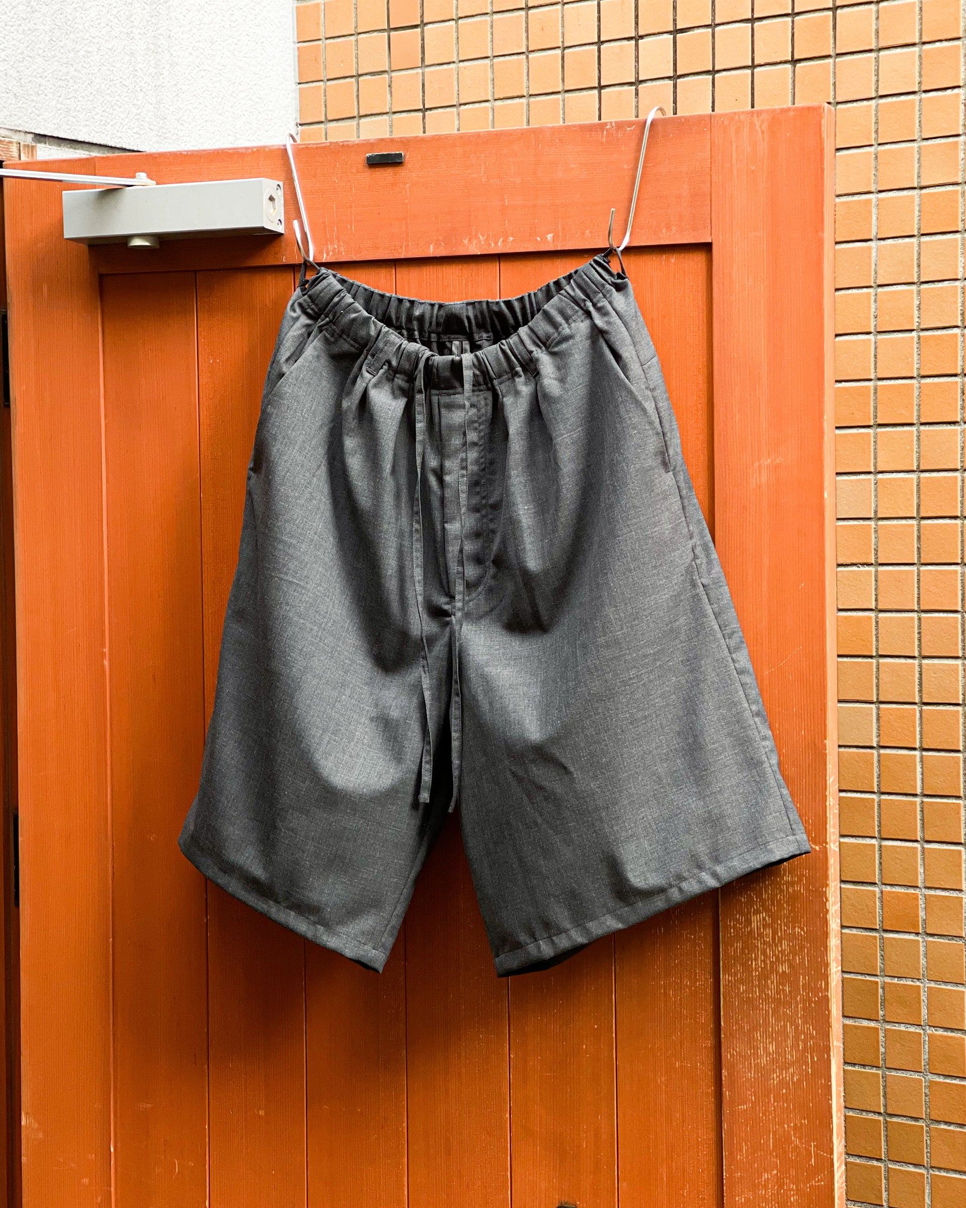 [Presenting] COMFY SLACKS SHORTS “WOOL” - GRAY