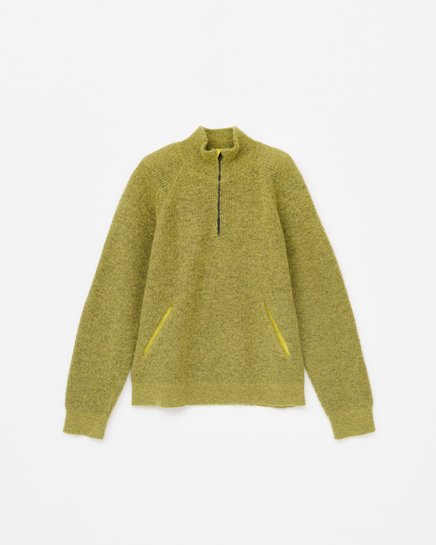 【HIKING PATROL】ESSENCE MOHAIR MIXED KNIT TOP - YELLOW