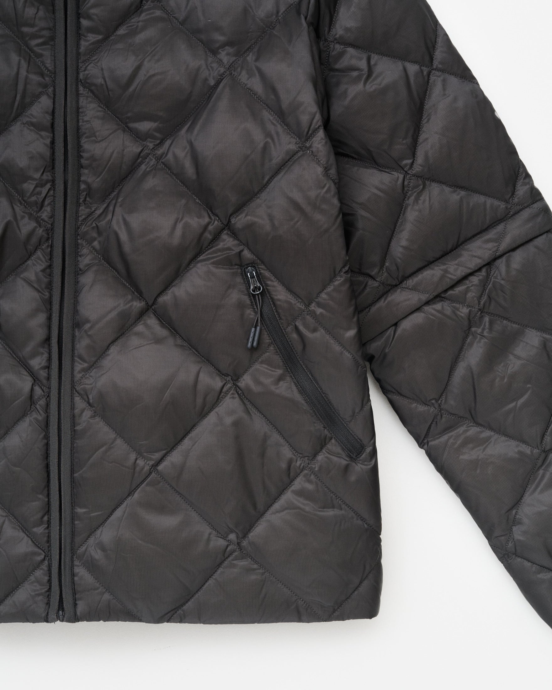 【HIKING PATROL】BASE LT DOWN ZIP JACKET - CHARCOAL BLACK