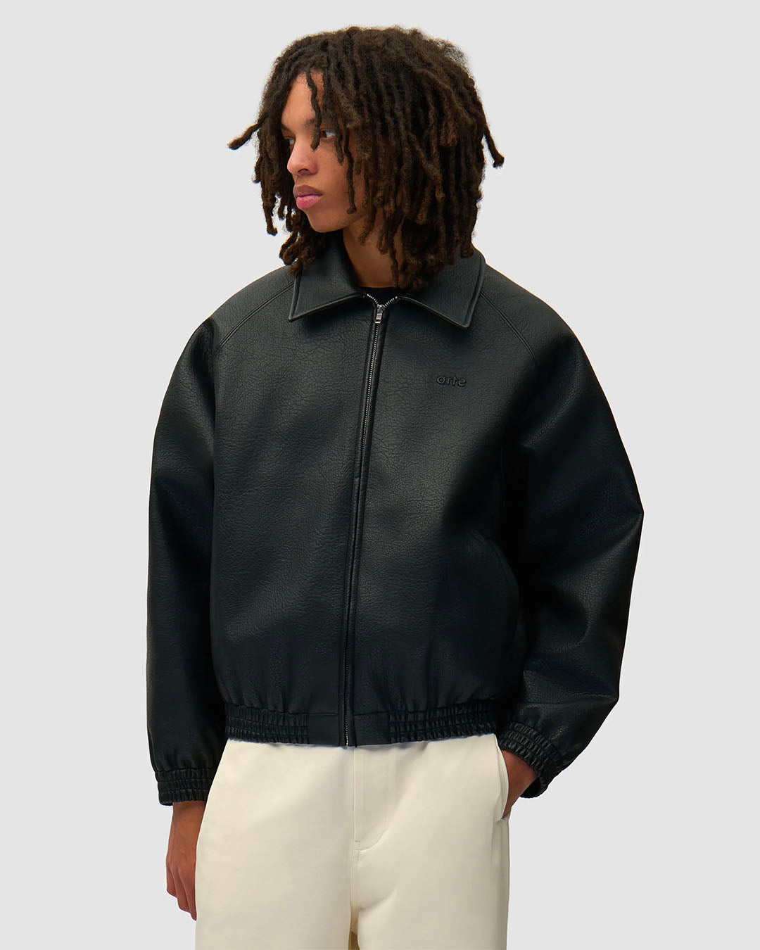 ジャケット・アウター Arte Basic Leather Jacket ARTE ANTWERP】BASIC LEATHER JACKET - BLACK