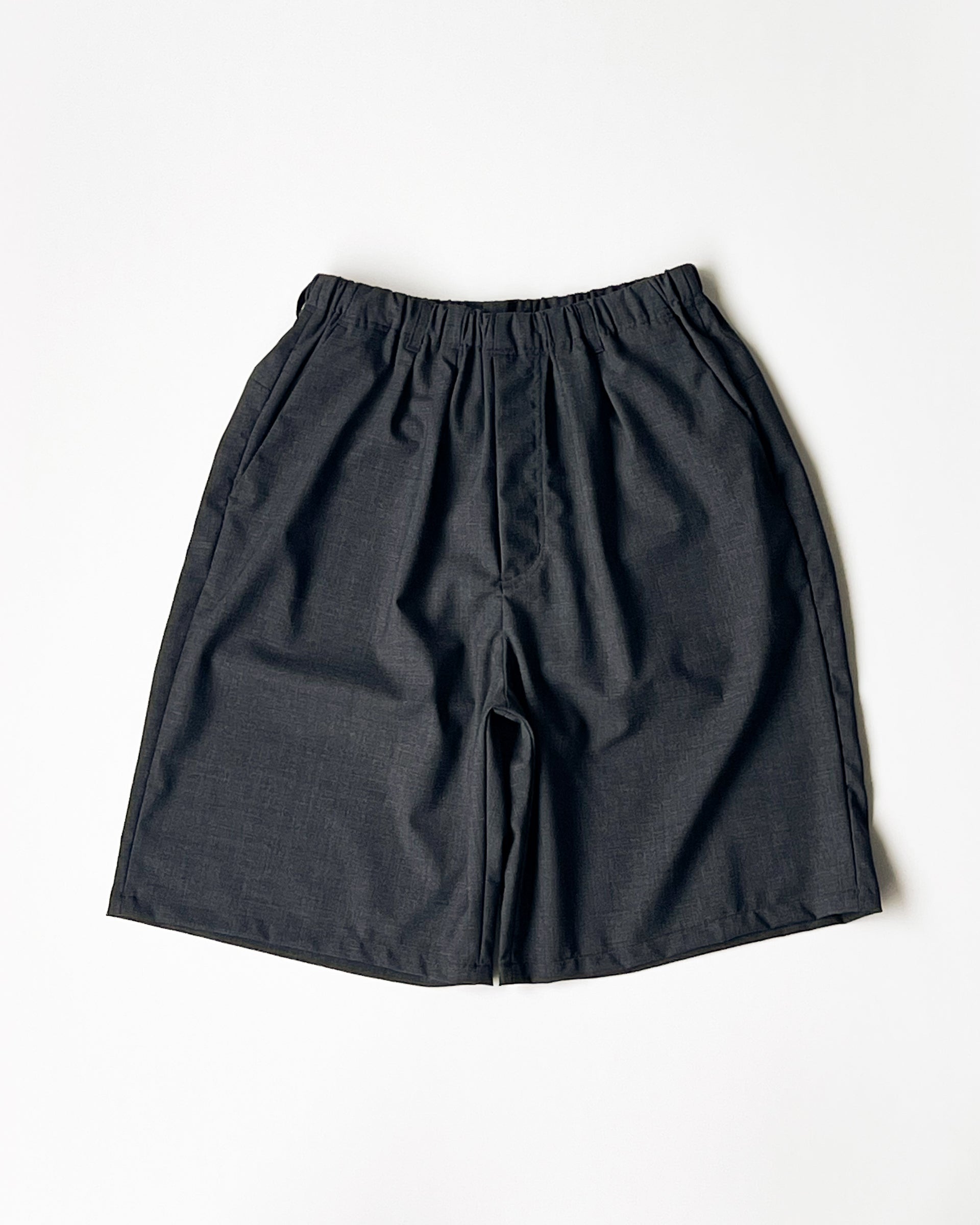 【Présente】COMFY SLACKS SHORTS “WOOL” - GRAY
