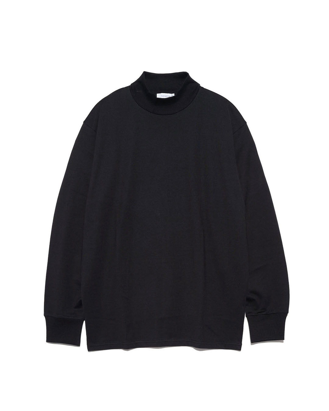 【NANAMICA】L/S MOCK NECK TEE - BLACK