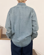 Load image into Gallery viewer, [THISISNEVERTHAT] WASHED DENIM SHIRT - WASHED BLUE
