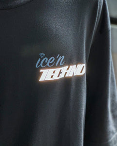 【ICE&TECHNO】ICEN TECHNO LOGO TEE - CHARCOAL