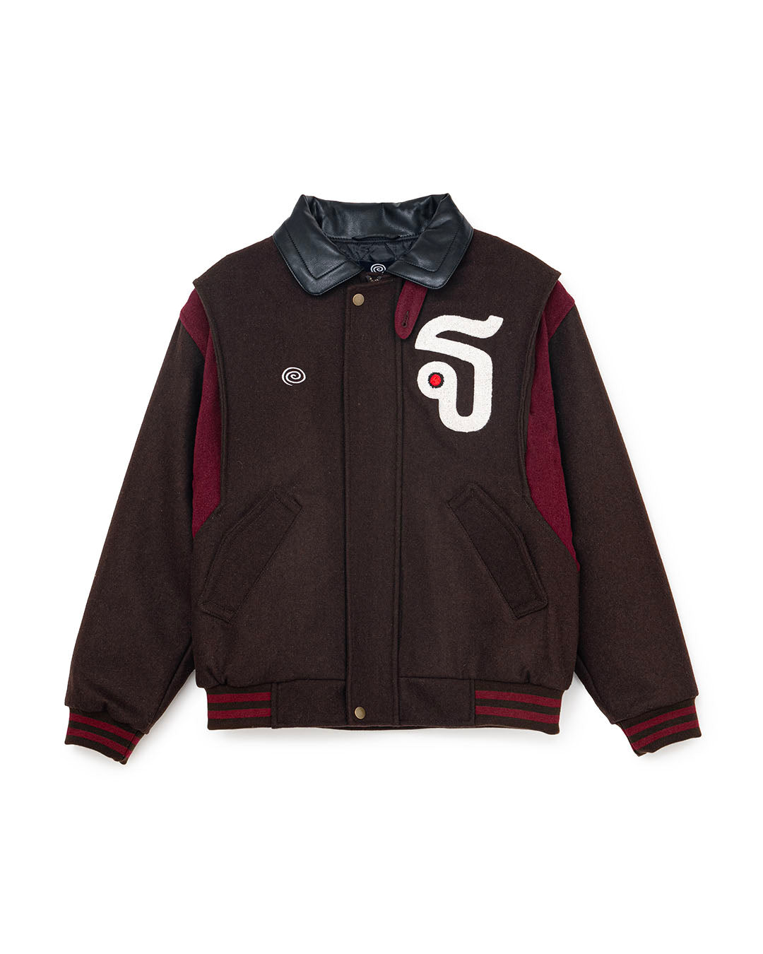 【SOL】VERSITY JACKET - BROWN
