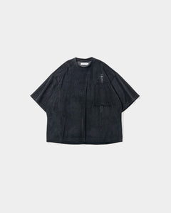 【TIGHTBOOTH】STRAIGHT UP VELOUR T-SHIRT - BLACK