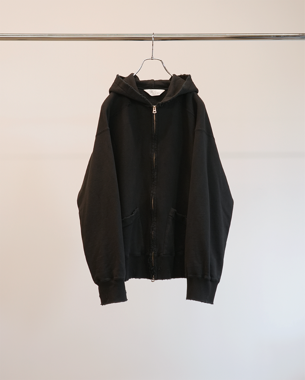 【ANCELLM】ZIPUP HOODIE - BLACK