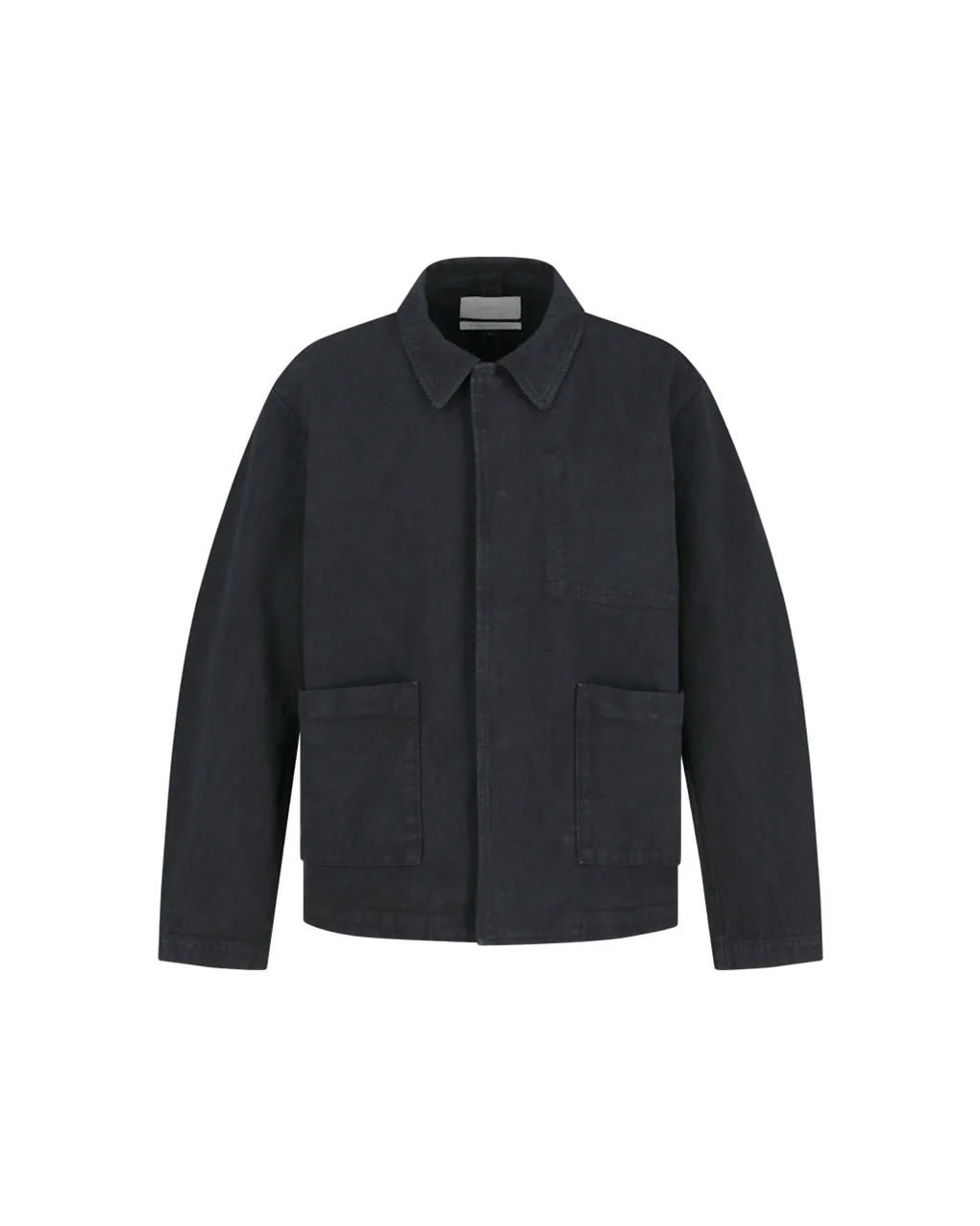【AMOMENTO】GARMENTS DYED POCKET DENIM JACKET - BLACK