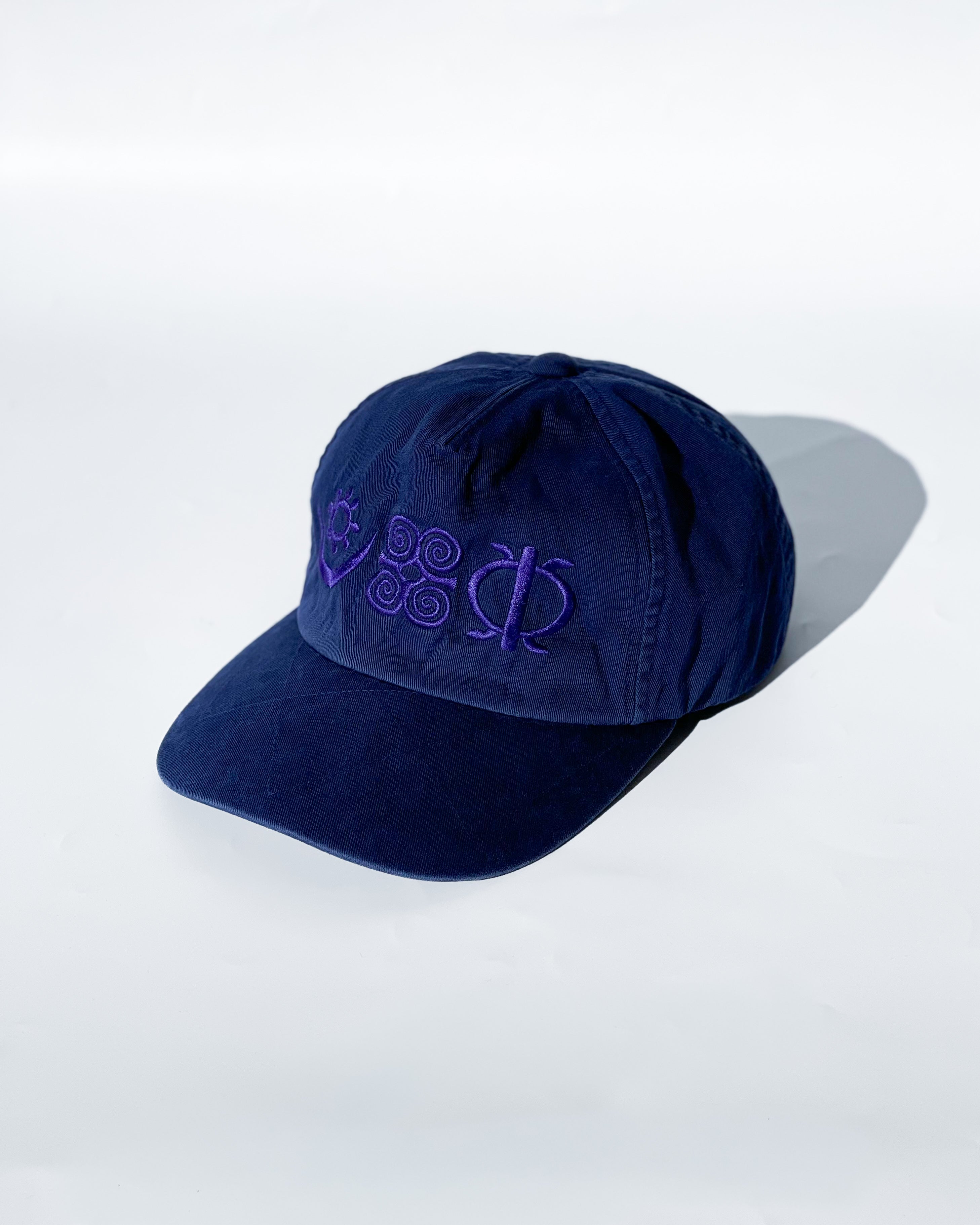 lamrof 帽子 LAMROF】ADINKRA SYMBOLS CAP - NAVY