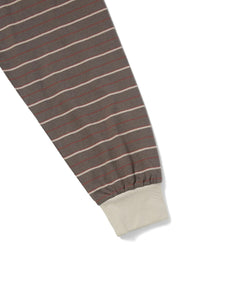【THISISNEVERTHAT】BOLD STRIPE L/S TEE - BROWN