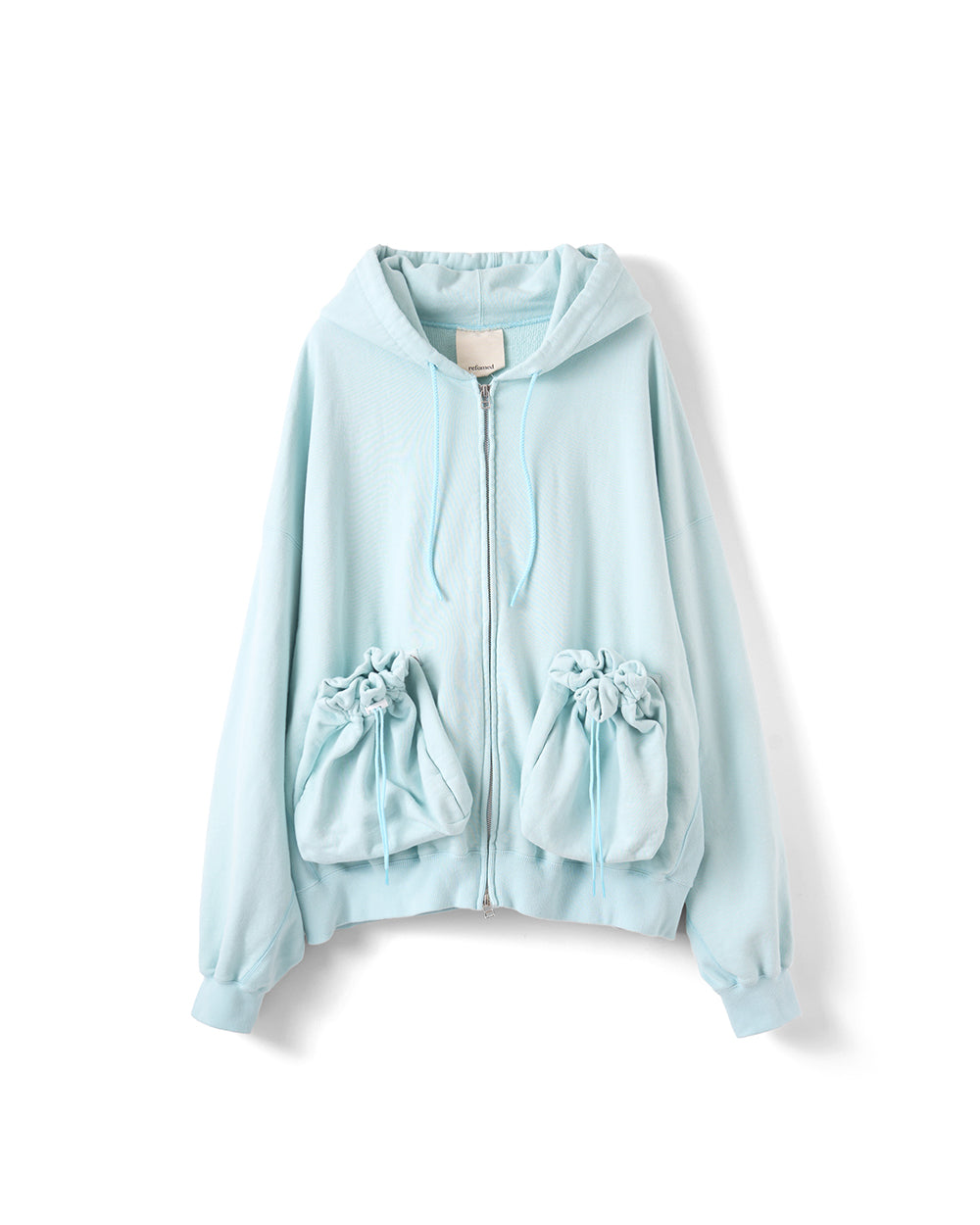 【REFOMED】"KINCHAKU" ZIPUP HOODIE - SAX