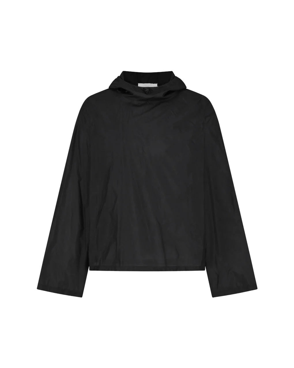 【AMOMENTO】SHEER HOODIE ANORAK - BLACK