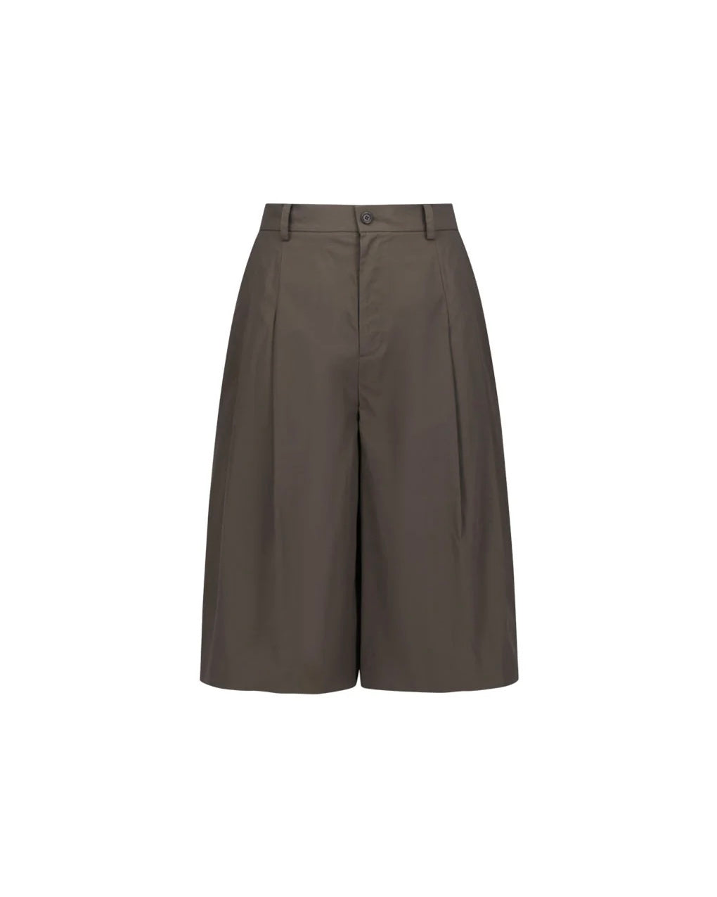AMOMENTO】WIDE BERMUDA PANTS - BROWN