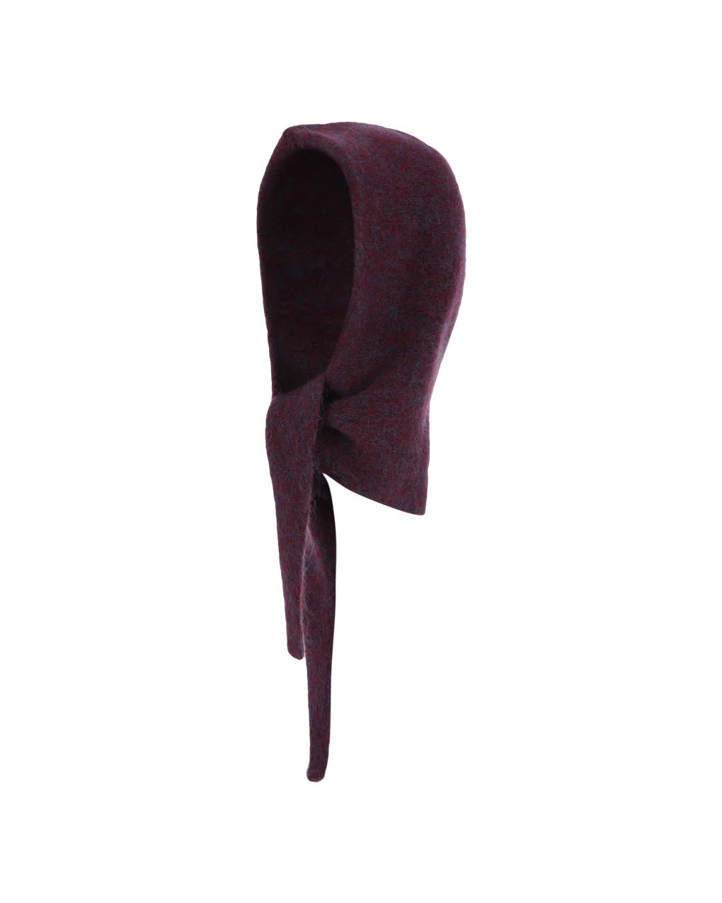 【AMOMENTO】HAIRY BALACLAVA SCARF - BURGUNDY
