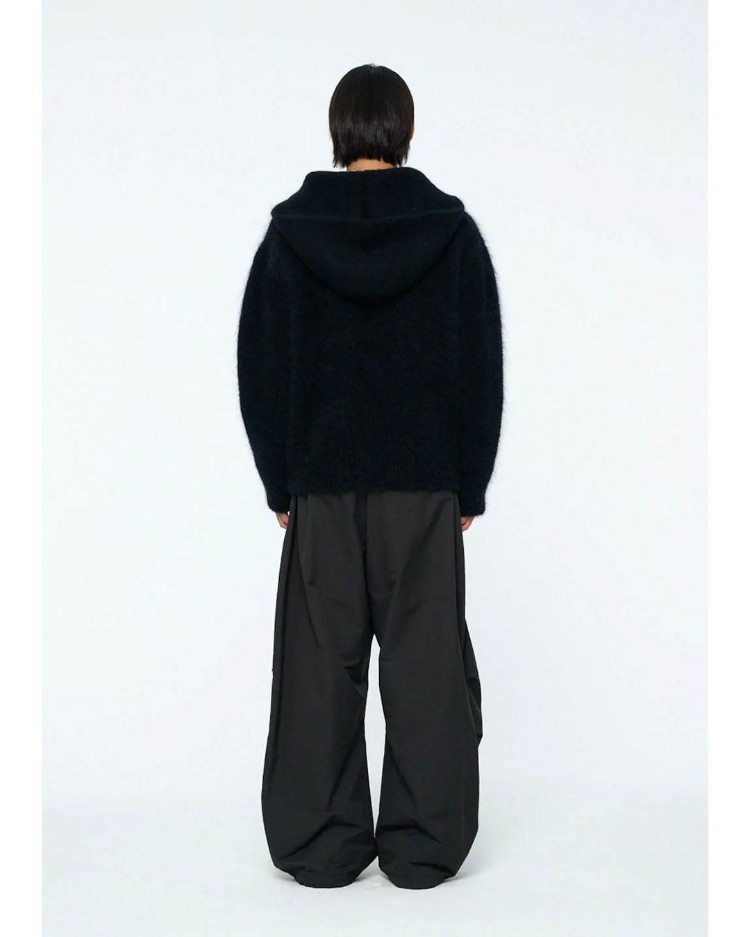 AMOMENTO】HAIRY BALACLAVA SCARF - BLACK