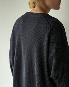 【REFOMED】AZEAMI THERMAL TEE - CHARCOAL