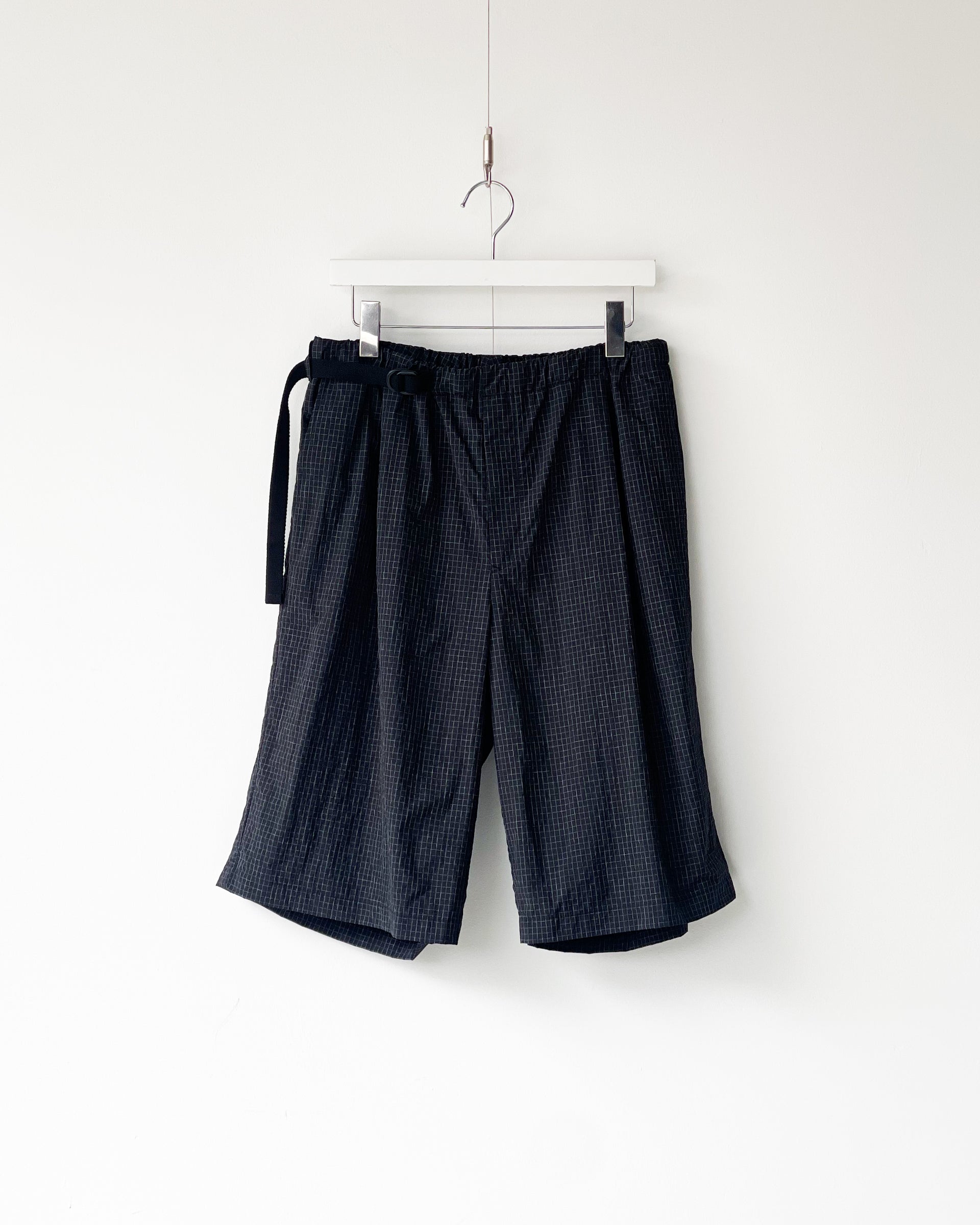 【WANNA FOUNDATION】CHECK NYLON BUGGY SHORTS - BLACK CHECK