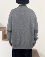 Load image into Gallery viewer, [SOFTHYPHEN]MA-1 MIX CARDIGAN - GRAY
