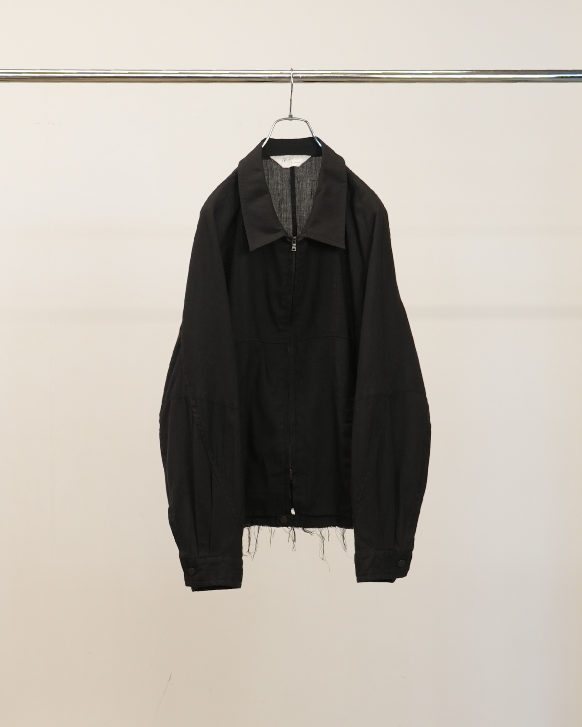 【ANCELLM】L/N ZIPUP SHIRT JACKET - BLACK