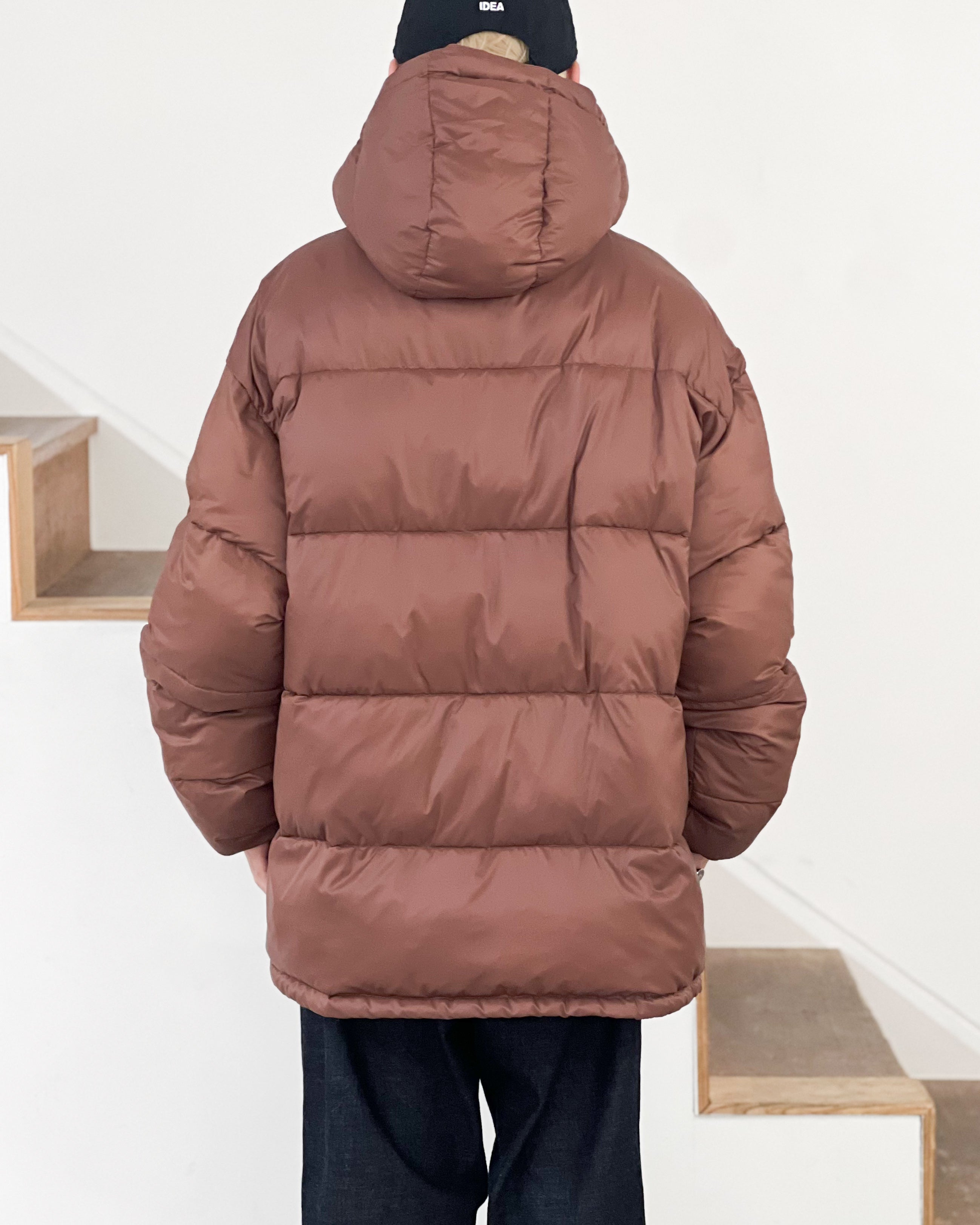 [SOFTHYPHEN] LAYER FRONT PUFFER JACKET - BROWN