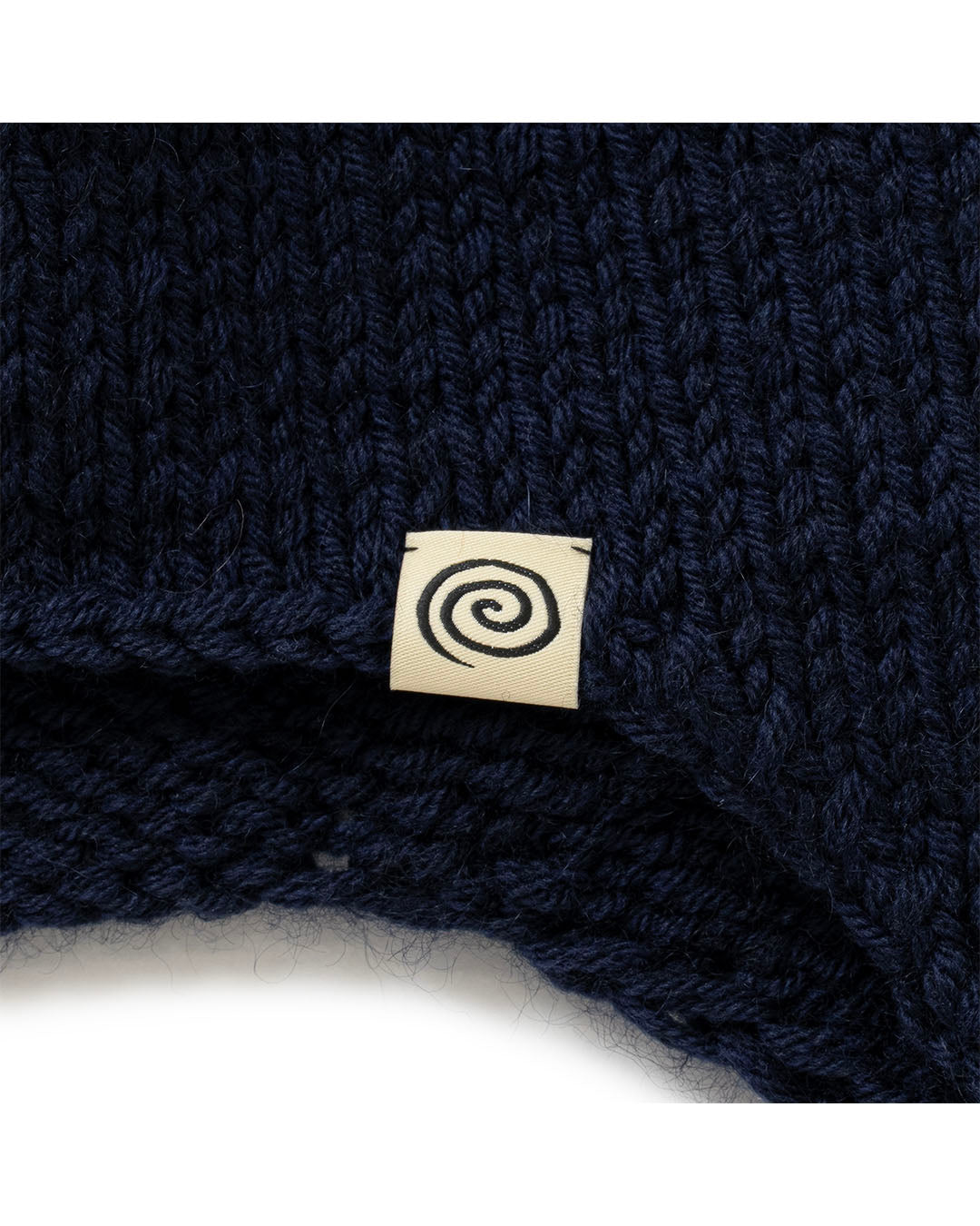 SOL]HAND-KNITTED FLIGHT CAP - NAVY