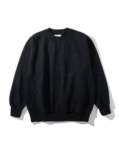 【ACY】GARMENT DYE CREW NECK SWEAT - BLACK