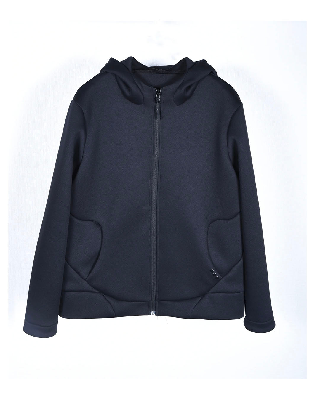 [CE] CURVED SWITCH HOODY - BLACK