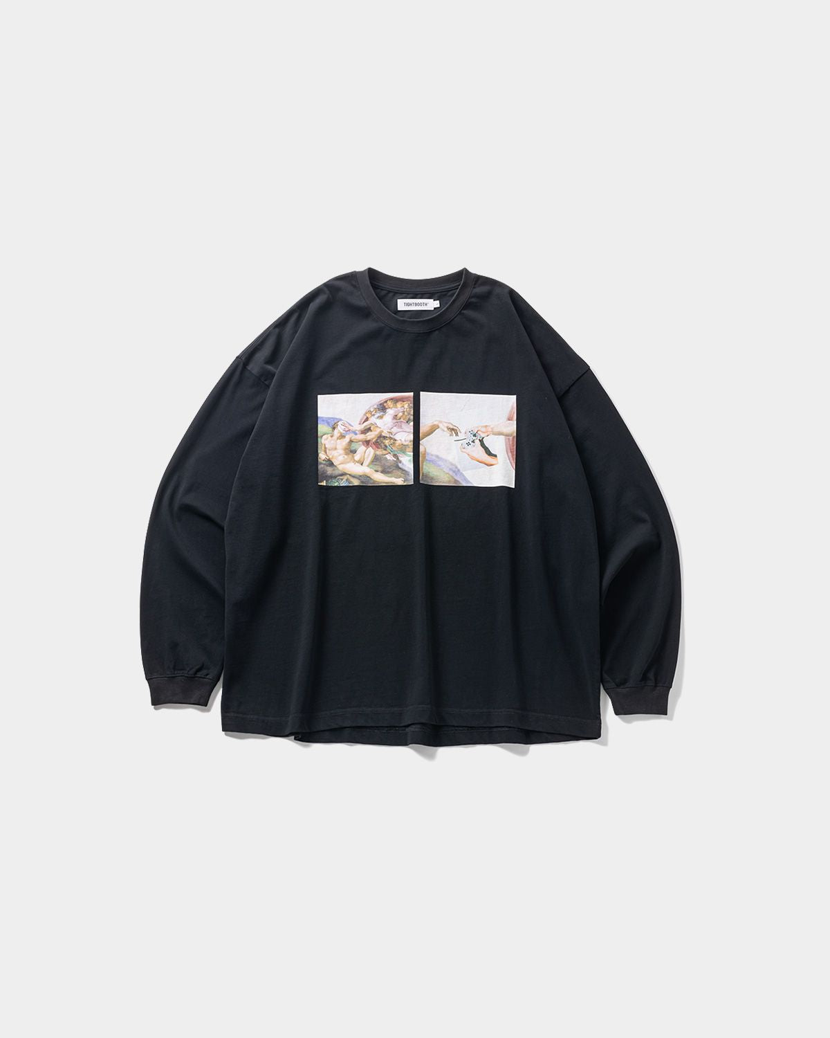 [TIGHTBOOTH] PASS THE PIE L/S T-SHIRTS - BLACK