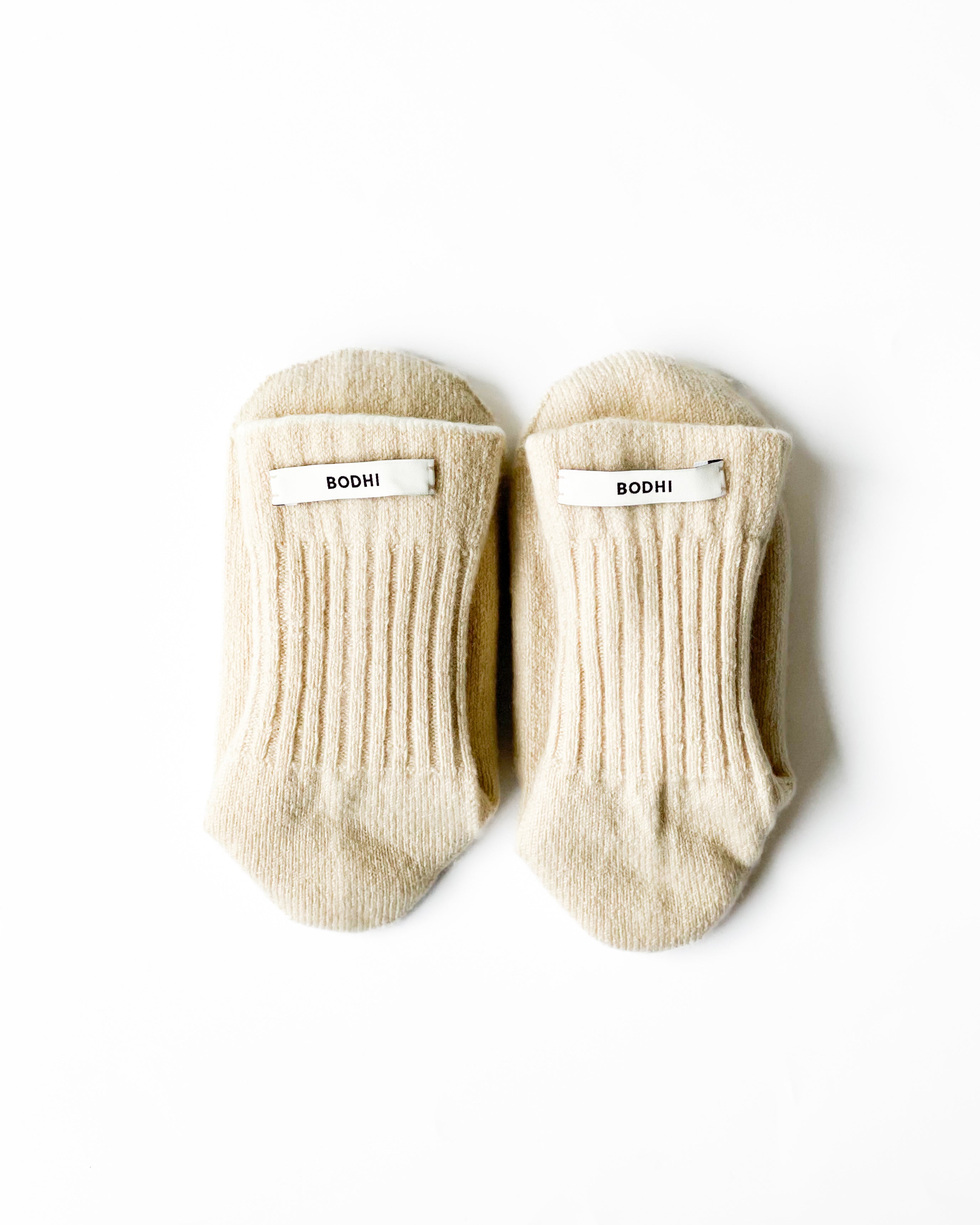 【BODHI】DOUBLE FACE CASHMERE HOUSE SOCKS - OFF WHITE