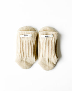 【BODHI】DOUBLE FACE CASHMERE HOUSE SOCKS - OFF WHITE