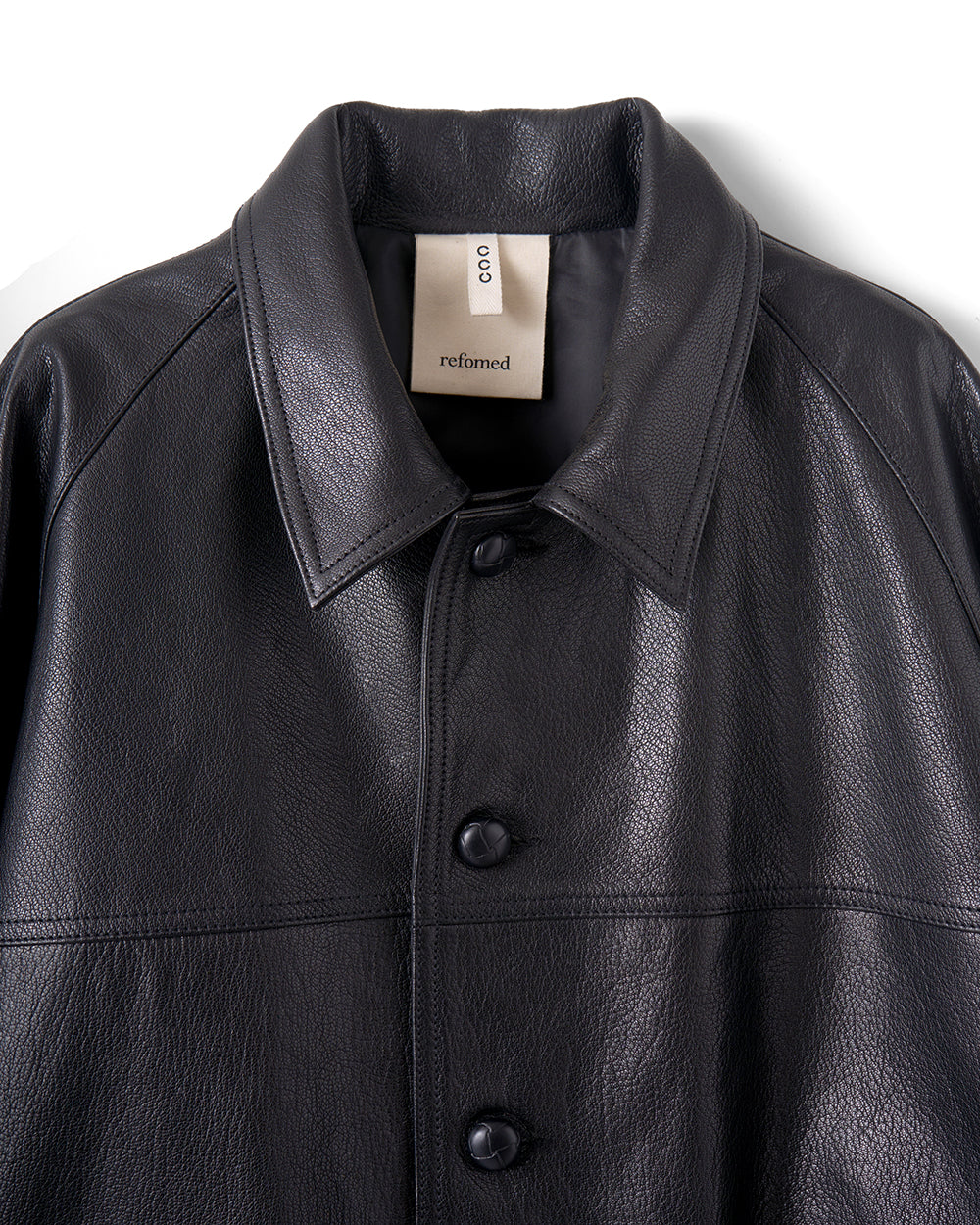 [REFOMED] CCU LEATHER FORMAN JACKET - BLACK