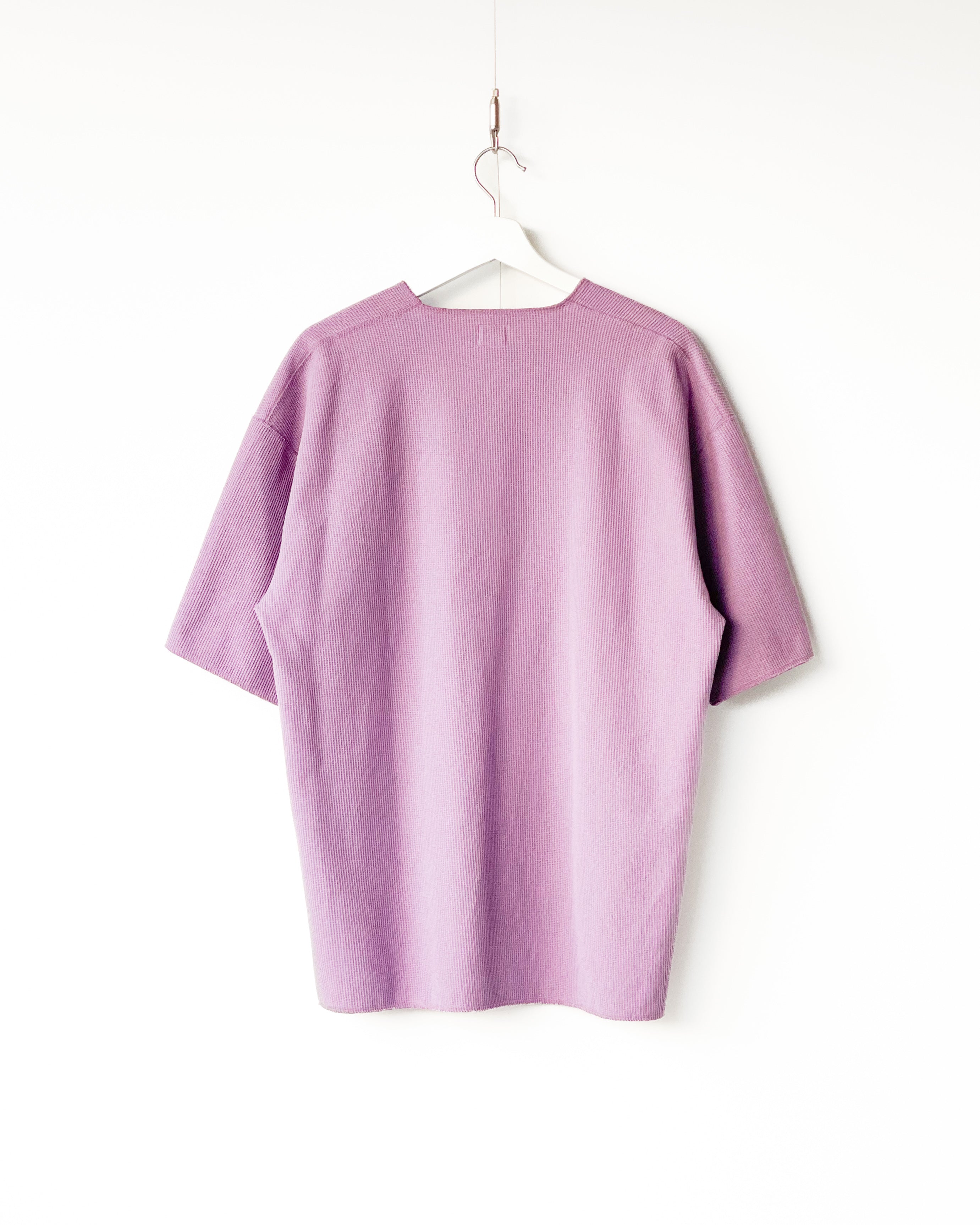【blurhms ROOTSTOCK】ROUGH&SMOOTH THERMAL OVER-NECK - PURPLE GREY
