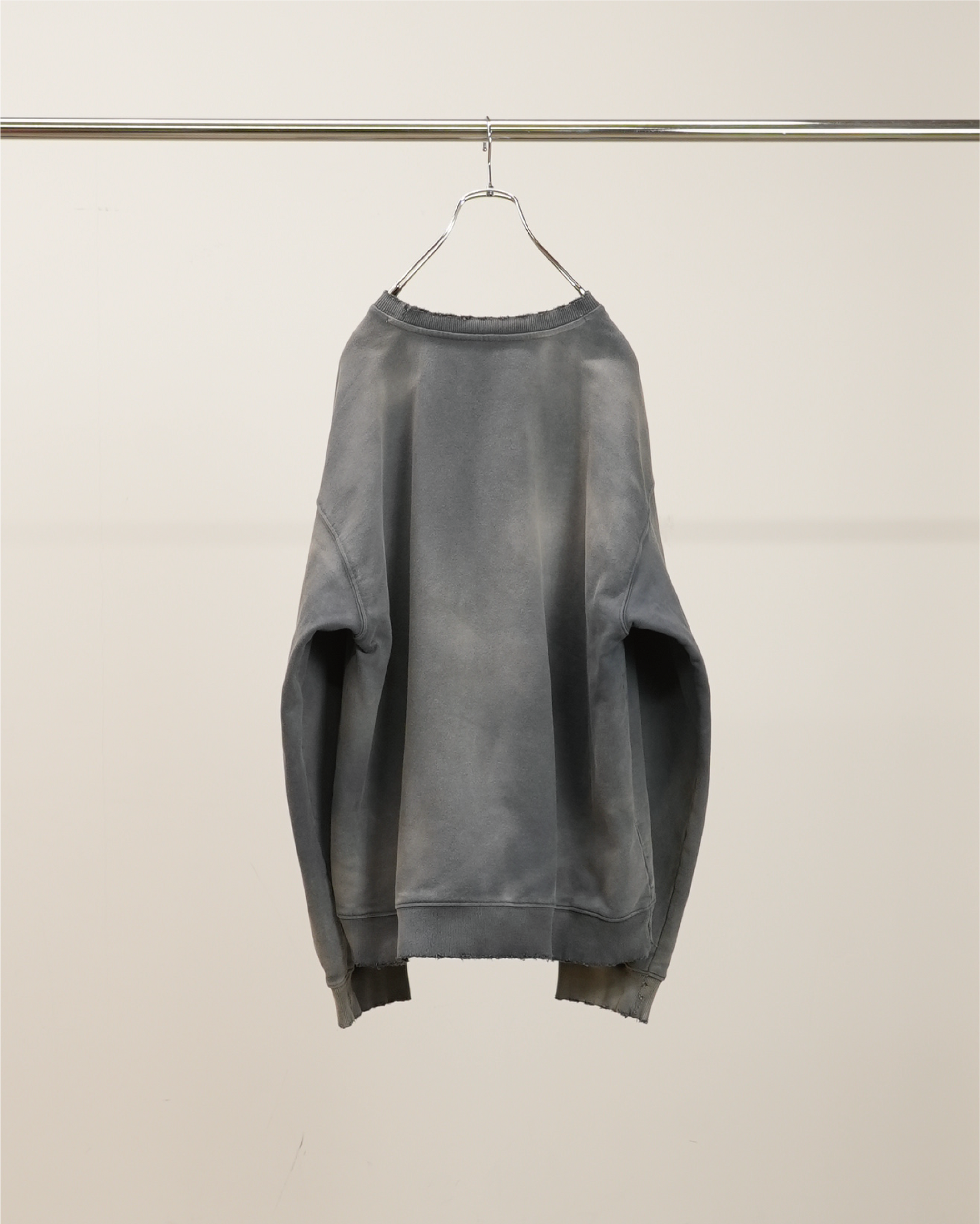 【ANCELLM】UNEVENNESS SWEAT SHIRT - GRAY