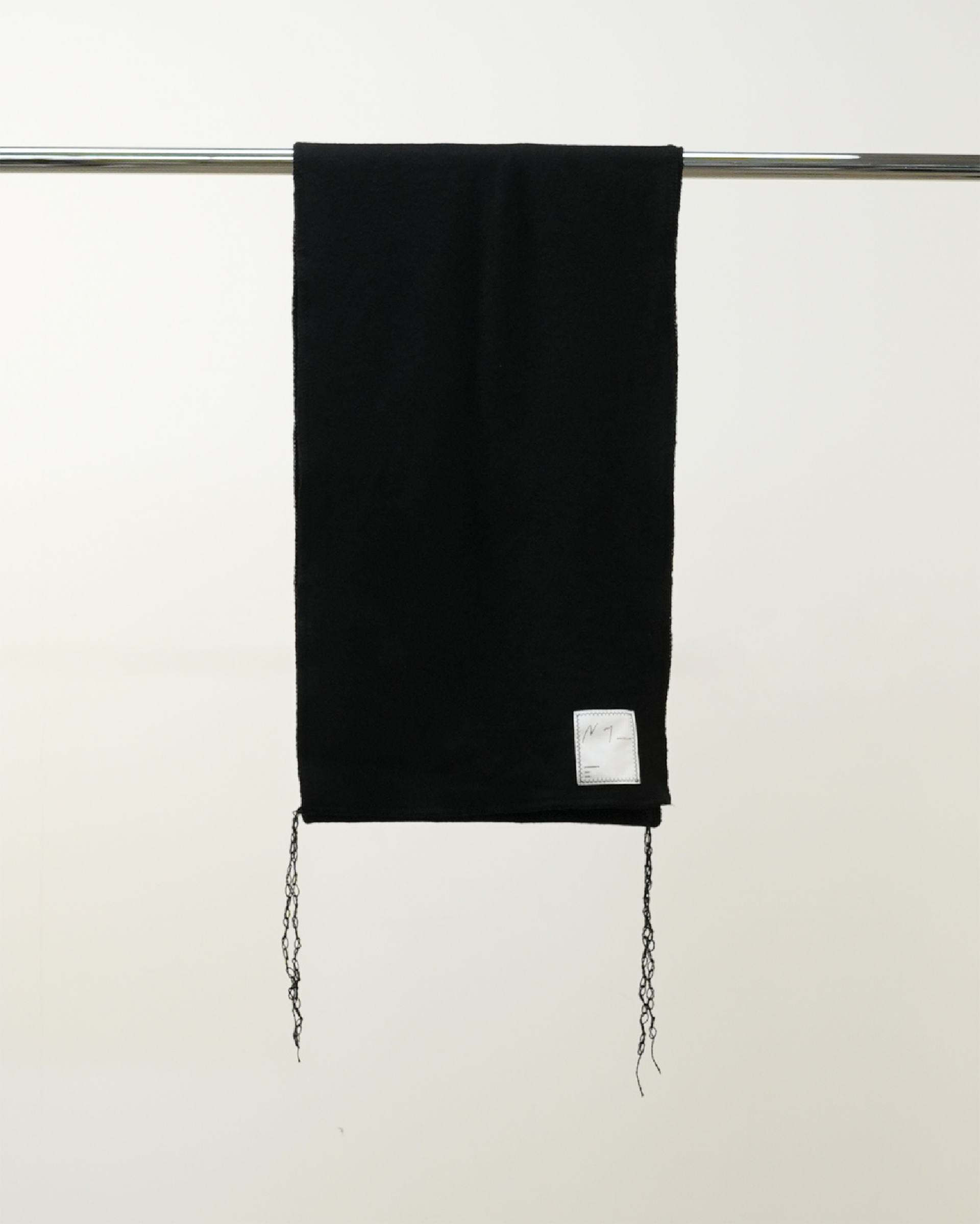 【ANCELLM】WOOL BLANKET SCAFE - BLACK