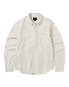 【THISISNEVERTHAT】DSN STRIPED SHIRT - BEIGE